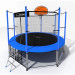 Батут i-Jump Classic Basket 14FT 427 см с нижней сетью и лестницей синий 75_75