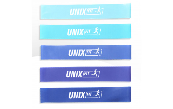 Резинки для фитнеса UnixFit LBU5PCSBE 5 цветов, синий 600_380