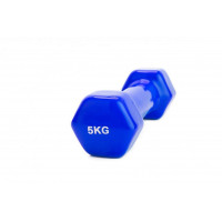 Гантель обрезиненная 5кг Bradex SF 0168 синий