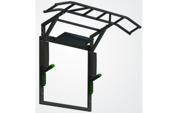 Турник-брусья-пресс на раме разборный с доп. хватами Spektr Sport Прометей, черный 600_380