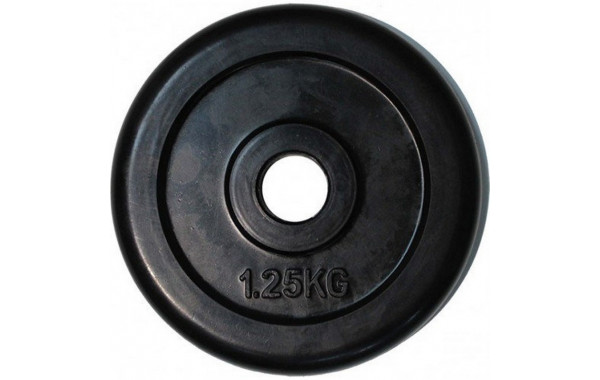 Диск обрезиненный черный Classic D26 1,25кг Profi-Fit 600_380