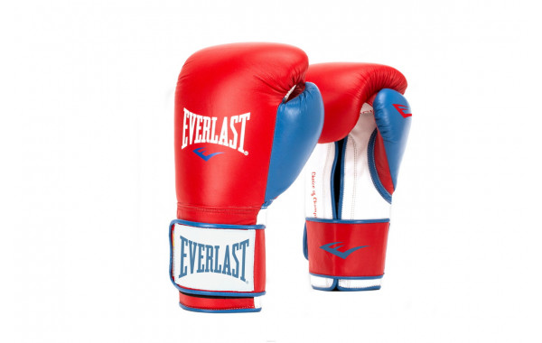 Перчатки тренировочные Everlast Powerlock PU 14oz красн/син. P00000729 600_380