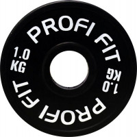Диск для штанги Profi-Fit каучуковый, черный d51 1кг