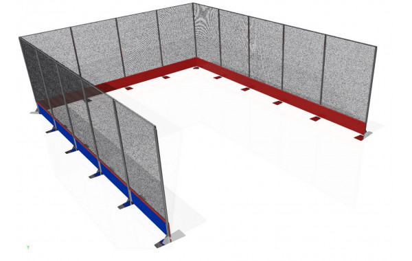 Сектор для ограждения места тренировки метаний в помещении 12,5х10х4м ФСИ 9584 600_380