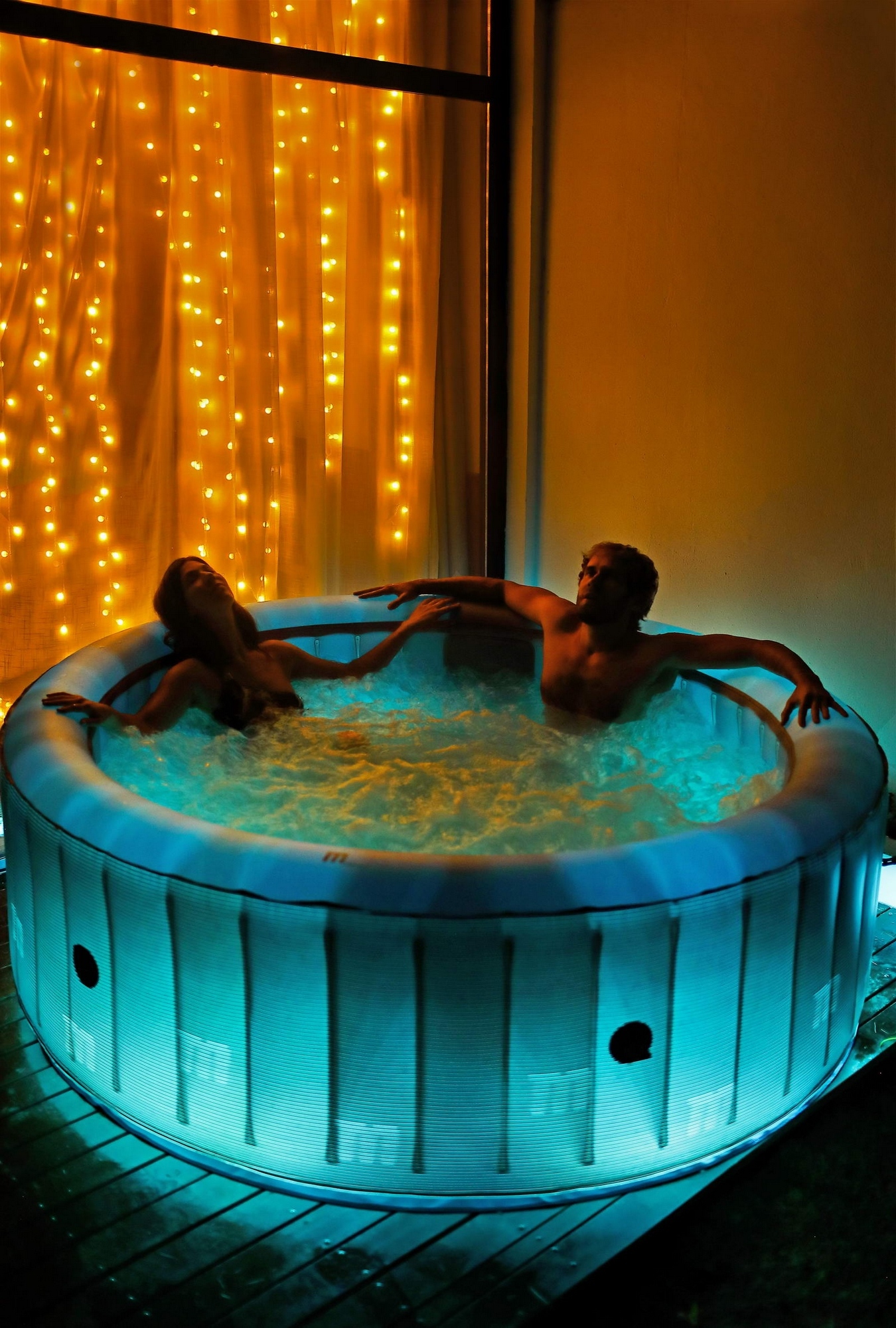 СПА-бассейн 204х70см, 930л, круглый, аэромассаж, led-подстветка MSpa Starry C-ST062 1350_2000