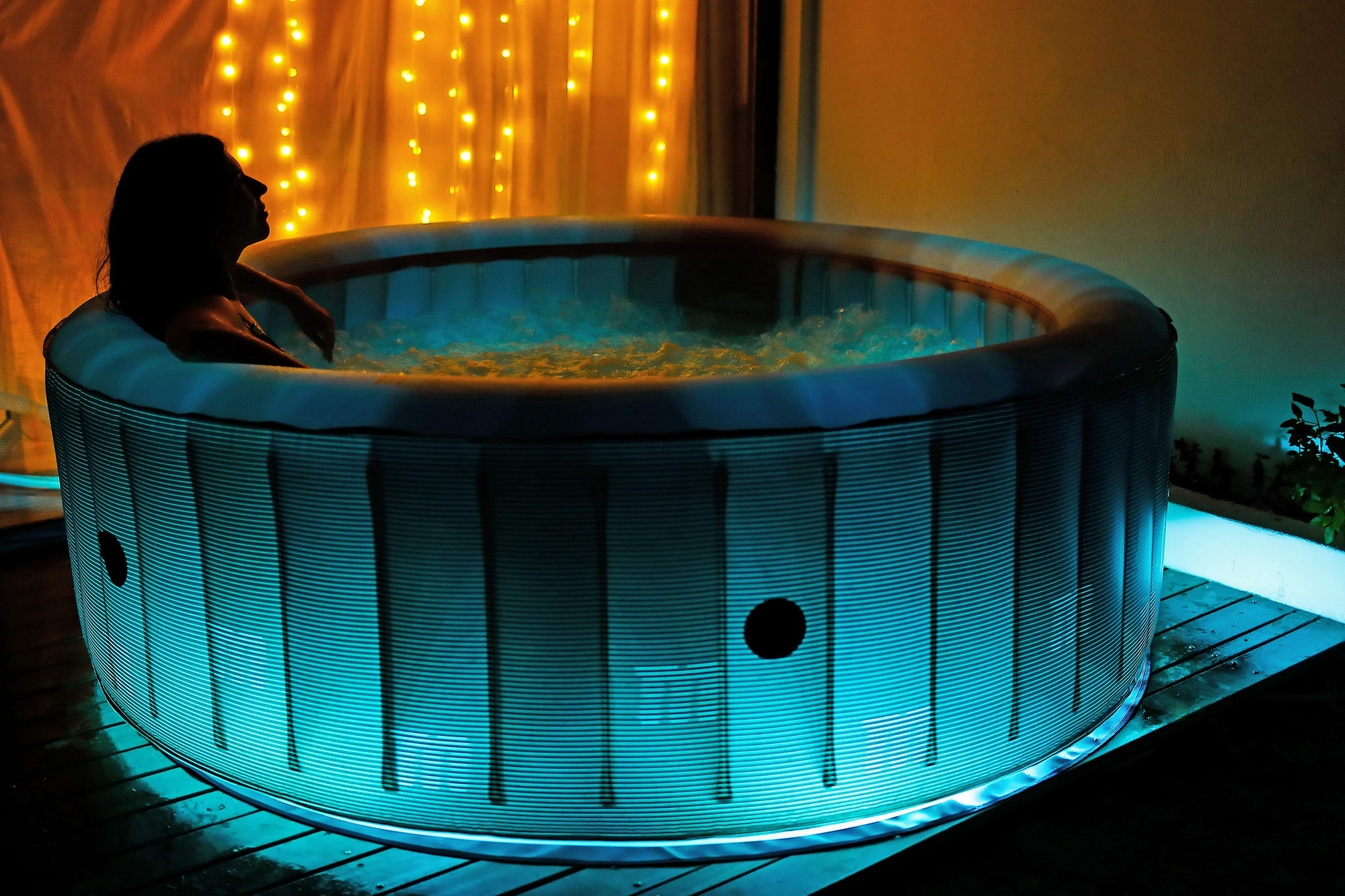 СПА-бассейн 204х70см, 930л, круглый, аэромассаж, led-подстветка MSpa Starry C-ST062 2000_1333