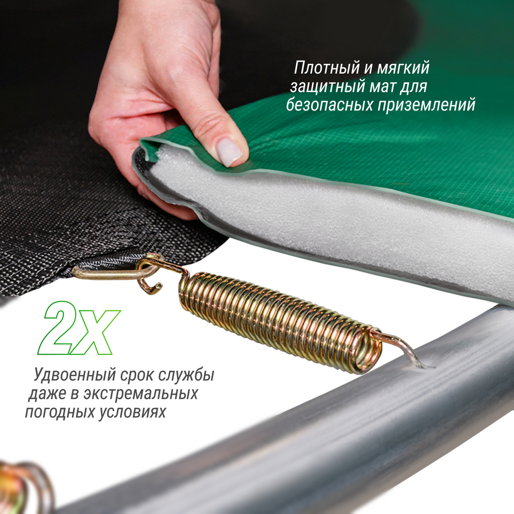 Батут Unix Line SUPREME BASIC 14 ft (green) TRUSUB14G 1000_1000