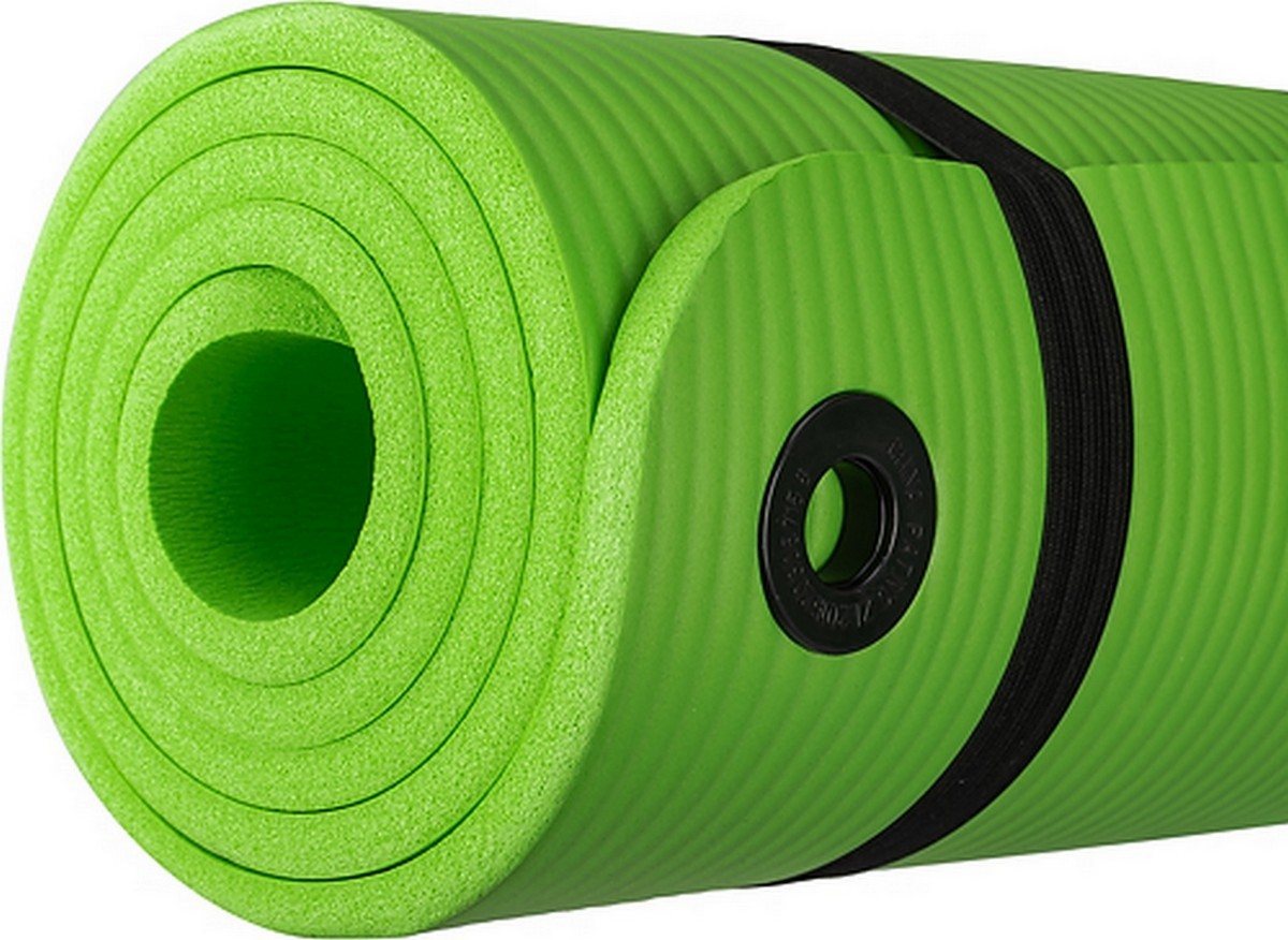 Коврик для йоги и фитнеса 180x60x1см Sundays Fitness IR97506 569292 зеленый 1200_876