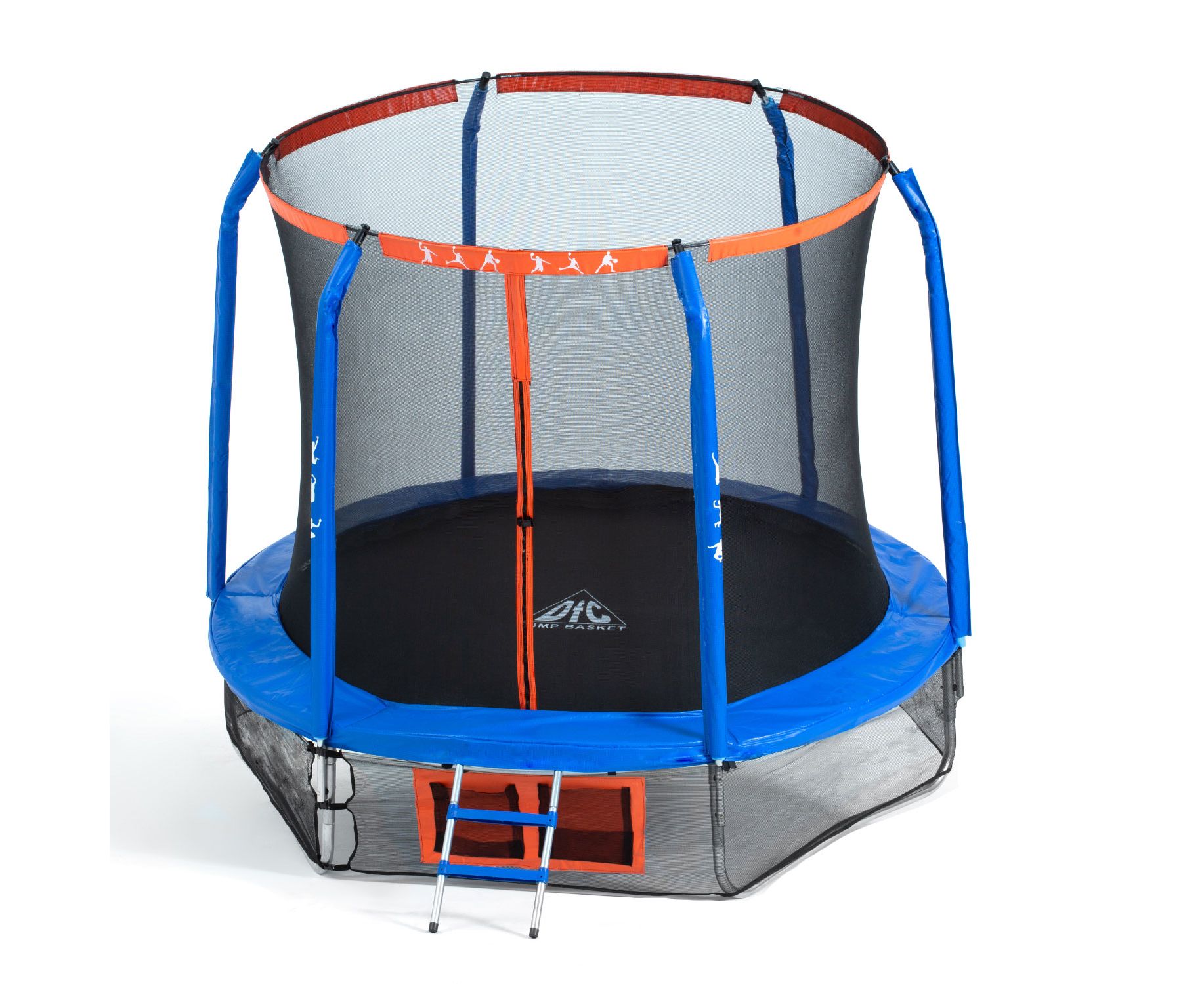 Батут DFC Jump Basket 8ft внутр.сетка, лестница (244cм) 8FT-JBSK-B 1834_1500