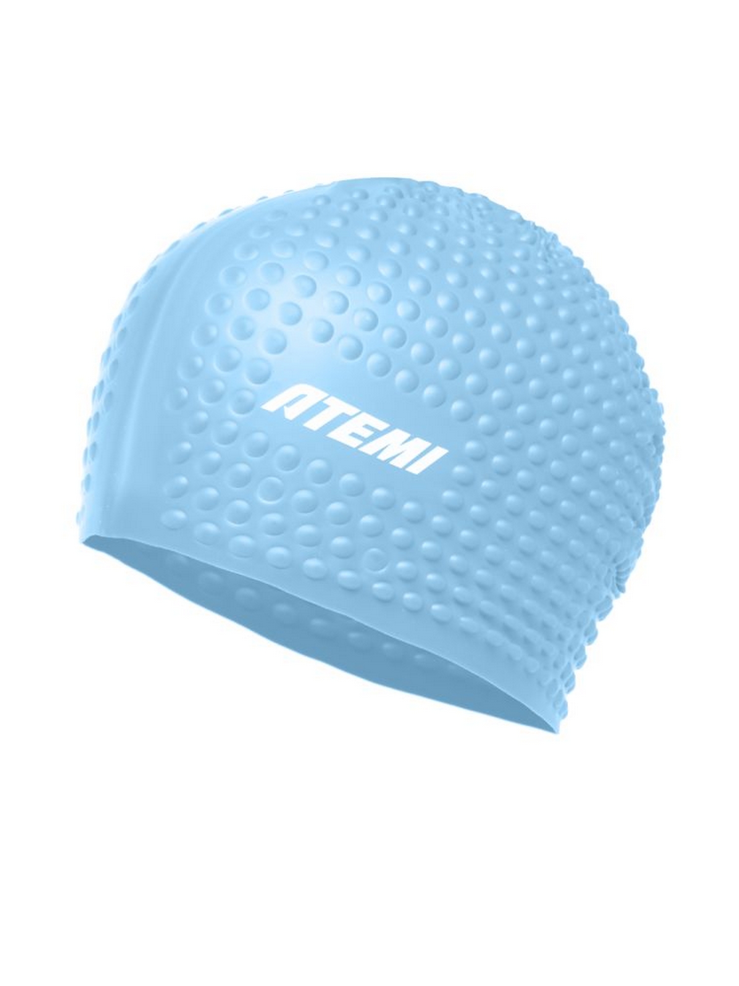 Шапочка для плавания Atemi bubble cap Light blue FBC1LBE голубой 1500_2000