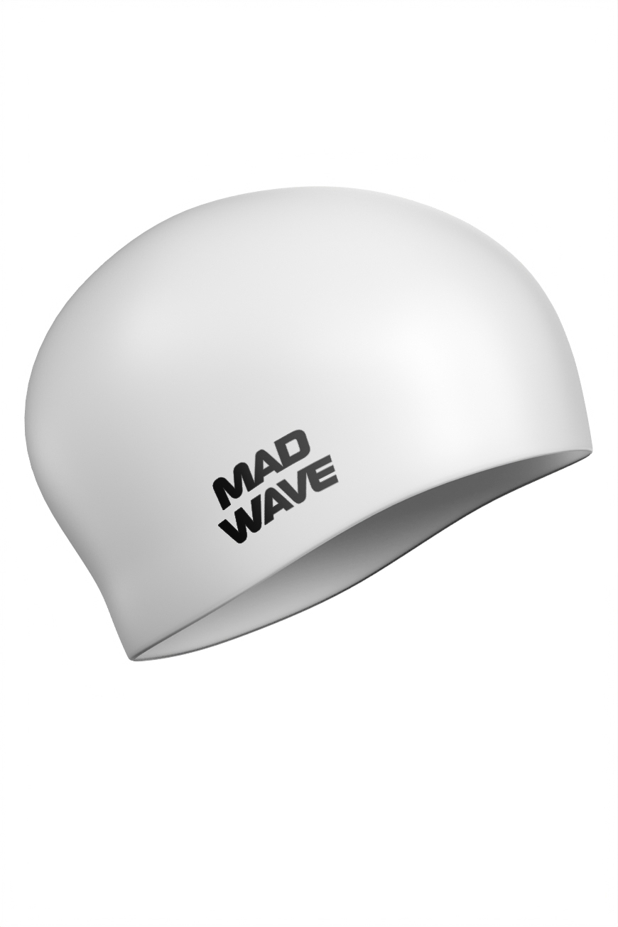 Силиконовая шапочка Mad Wave Long hair silicone M0511 01 0 02W белый 870_1305