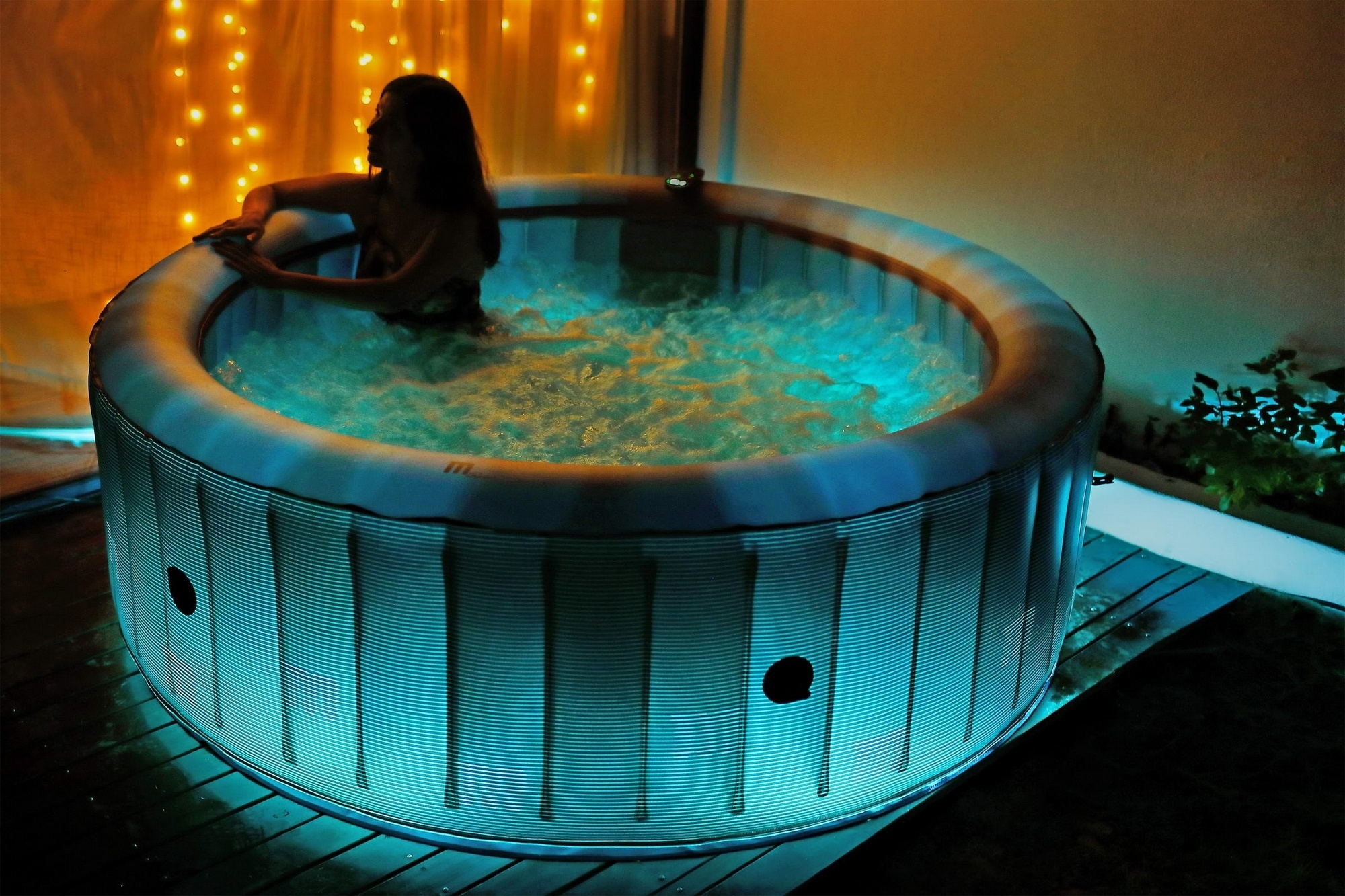 СПА-бассейн 204х70см, 930л, круглый, аэромассаж, led-подстветка MSpa Starry C-ST062 2000_1333