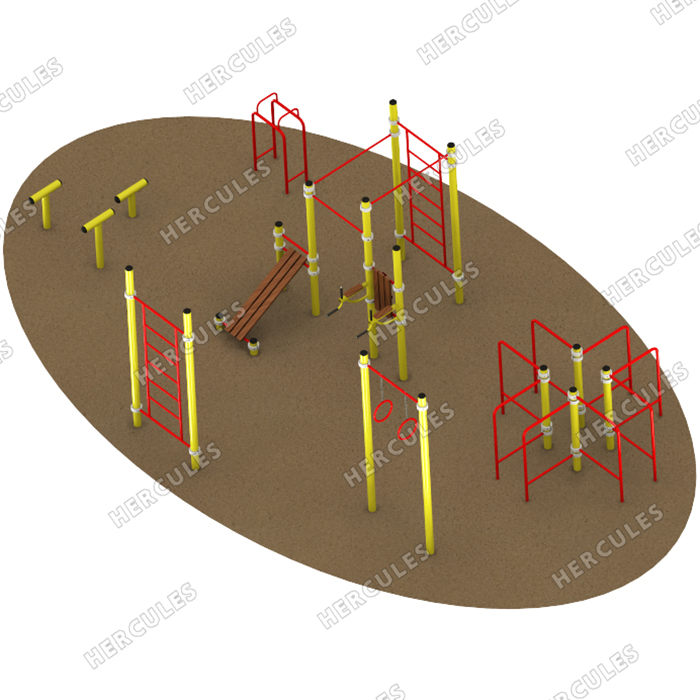 Овальная площадка для воркаута №1 Уровень - район 104 кв.м. Hercules W-1.8.1 3985 700_700
