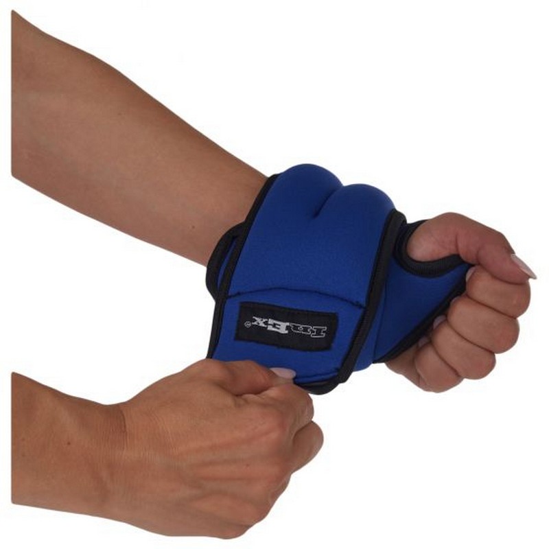 Отягощения для рук и ног 1 кг, пара, синий Inex AW1007 AW1007-1 синий 800_800
