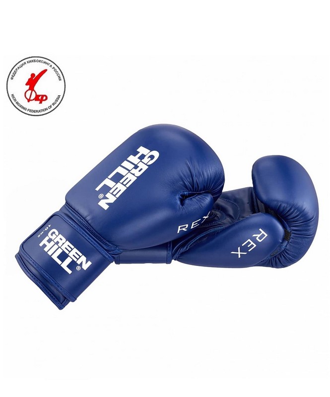 Боксерские перчатки 10 oz Green Hill REX BGR-2272 синий 665_800