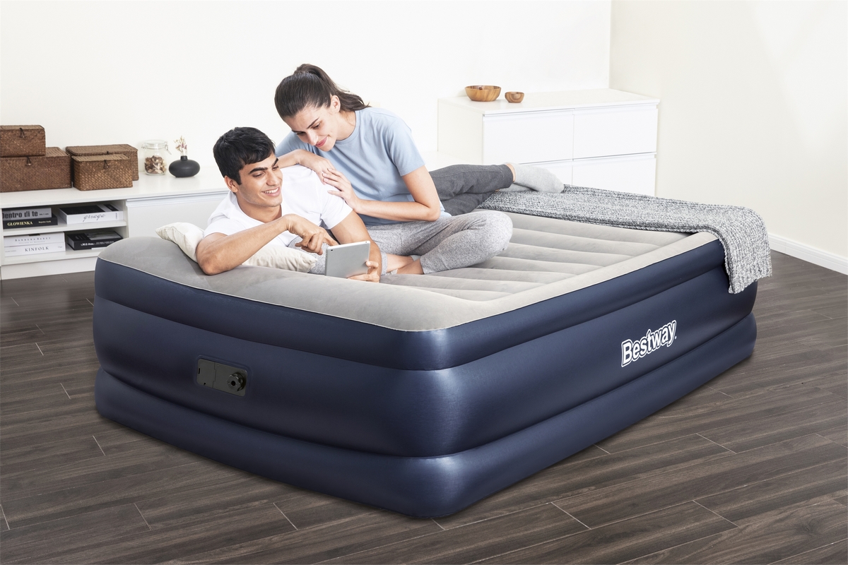 Надувная кровать Bestway Tritech Airbed 203х152х61см, встроенный электронасос 67690 1200_800