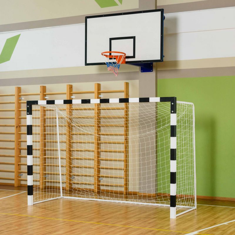 Ворота для мини-футбола, гандбола (с разметкой, без сетки) стальной профиль 80х80 мм Zavodsporta шт 800_800