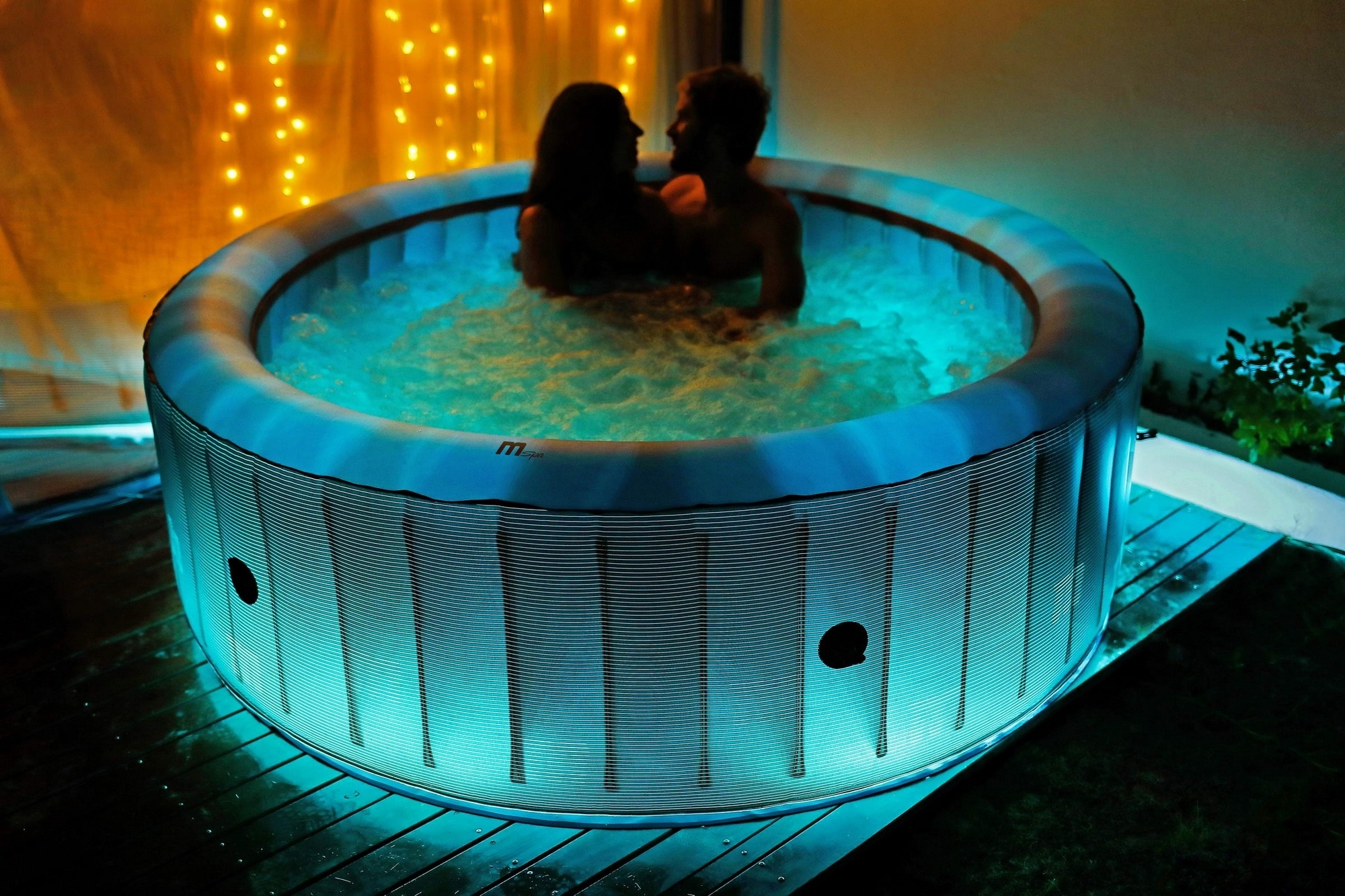 СПА-бассейн 204х70см, 930л, круглый, аэромассаж, led-подстветка MSpa Starry C-ST062 2000_1333