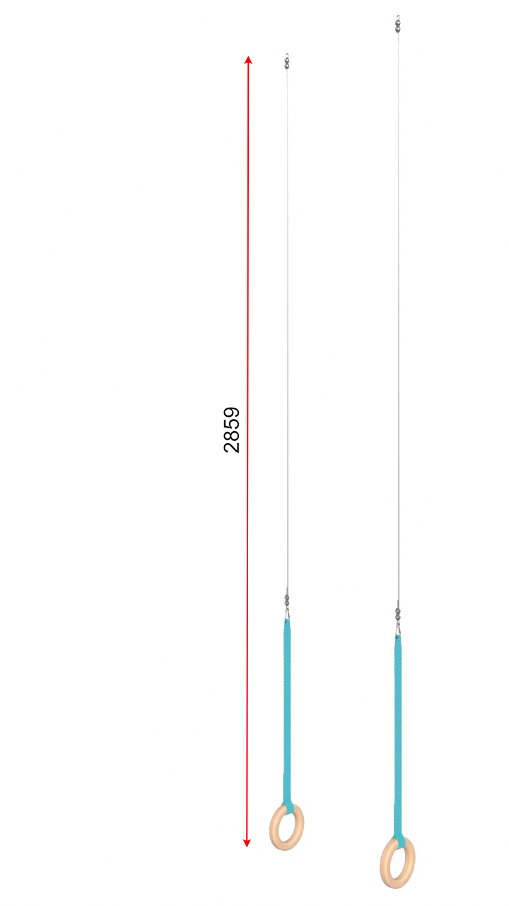 Гимнастические кольца  d=165 мм с тросом 2 м Glav 04.402.8 720_1280