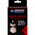Мяч для настольного тенниса Donic 3* Exclusive, 6 шт белый 120_120