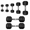 Гантель 27,5кг Perform Better Rubber Encased Hex Dumbbells 4137-27.5\BK-27-00 120_120