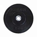 Диск олимпийский Foreman D50 мм 1 кг бампированный обрезиненный черный FM\BM-1KG 120_120